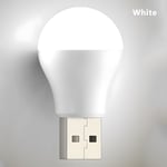 Lampe à Prise LED USB 1W 5V 1A,Protection des Yeux Lumineuse,Lumière de Livre,Ordinateur,Charge Mobile,Veilleuse,1/2 Pièces - Type 1pcs Y3 White