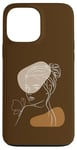 iPhone 13 Pro Max Line Art Abstract Minimalist of Women Beauty Silhouette Case