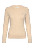 GANT Stretch Cotton Cable C-Neck Kräm