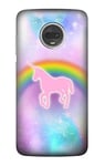 Rainbow Unicorn Pastel Sky Case Cover For Motorola Moto G7, Moto G7 Plus