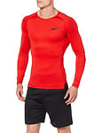 Nike M NP Top LS Tight T-Shirt à Manches Longues Homme, University Red/(Black), FR : L (Taille Fabricant : L)