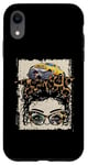 iPhone XR Monster Trucks Smashers Jam Hot Messy Bun Hair Leopard Case