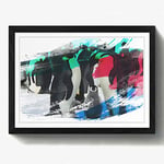 Arty Pie Framed Print Black A2 (24.5x18 Inch) Emperor Penguins V2, Wood, Multi-Colour, 60 x 42 x 2 cm