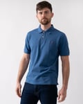 Gant Mens Regular Fit Short Sleeve Contrast Pique Rugger - Blue - Size Large