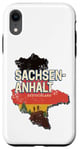 Coque pour iPhone XR Saxe Anhalt Allemagne Carte de l’État fédéral souvenir