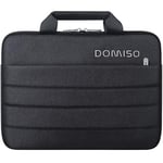 DOMISO 15.6 Pouces Sacoche Pour Ordinateur Portable Sacoche de Transport Imperméable Compatible avec MacBook Air/MacBook Pro/Dell Precision/MateBook/HP ZBook/15 Surface Laptop/Lenovo IdeaPad,Noir