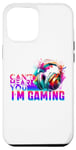 Coque pour iPhone 15 Plus Can't Hear You I'm Gaming Casque de jeu vidéo amusant