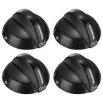 4Pcs 316220009 Gas Stove Knob Locks Replacement, 0.24x0.2 Inch ID Black Gas Oven