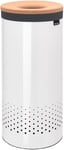 Brabantia 104367 Laundry Bin with Cork Lid, 35 L - White