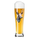 RITZENHOFF 3481013 Verre à bière de blé 500 ml Série Brauchzeit – Motif animal, cerf, impression numérique multicolore – Fabriqué en Allemagne