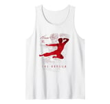 Bruce Lee The Dragon Flying Kick Silhouette Vintage Tank Top