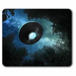 Computer Mouse Mat - UFO Alien Flying Saucer Aliens Space Office Gift #8829