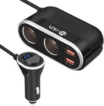 Quick Charge 3.0 Car Charger,  96W 2-Way Cigarette Lighter Splitter 12V