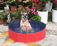 LYYJF Foldable Dog Bath Pool Pet Bathing Tub Dog Swimming Pool Bathing Tub for Pets Dogs Cats Kids,Red,80 * 20CM