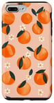 Coque pour iPhone 7 Plus/8 Plus Orange Blossom Floral Fruit Pattern Tropical Citrus Garden