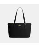 Coach Womens Crossgrain Leather New Gallery Tote Bag - Black - One Size