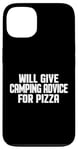 Coque pour iPhone 13 Le camping-car amusant donnera des conseils de camping pour la pizza