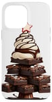 Coque pour iPhone 13 Pro Max Arbre de Noël Hot Fudge Brownie Sundae