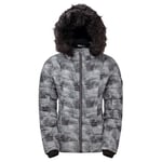 Dare 2b Glamorize II Veste de ski Isolante, Imperméable et Respirante avec capuche détachable et Jupe par-neige Jackets Waterproof Insulated Femme Monochrome FR: 2XL (Taille Fabricant: 18)