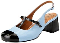 Fly London Femme SOLN083FLY Chaussures, Black/Sky Blue, 56 EU