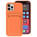 iPhone 11 Pro Max - Effektfullt FLOVEME Skal med Korthållare Orange