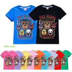 Pojkar Flickor Kortärmad T-shirt Five Nights At Freddy's Barn Bomull T-shirt Toppar[HK] Black 9-10Years