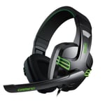 Casque Gamers avec Micro pour Mac et PC Smartphone Son Universel Reglage Jack Jeux Video (VERT) - Neuf