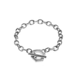 Armani Exchange Bracelet for Men , Length: 220MM, Width: 17.5MM, Height: 20MM Silver Stainless Steel Bracelet, AXG0103040