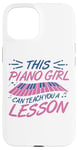 Coque pour iPhone 15 Piano Girl Design de Piano pour Pianiste