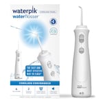 Waterpik Cordless Pearl Water Flosser, Electric Dental Flosser, Rechargeable Dental Plaque Removal Tool, Clean Between Teeth, Oral Irrigator, Ideal for Travel or Small Bathrooms, White, WF-13UK