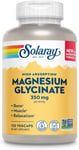 SOLARAY Magnesium Glycinate, 120 VEGAN Capsules, 350 per Serving, Free UK P&P