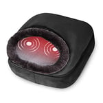 Snailax 3-en-1 Masseur de Pieds Chauffant et Vibrant, Massage du Dos avec Chaleur, Coussin Chauffant rapide et 5 modes de massage, Réchauffe-pieds, soulager la douleur Cadeau Noël Homme/Femme