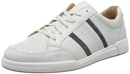 Ganter Homme Hadrian-h Sneakers Basses, Blanc (Weiss/Blue 0232), 42.5 EU Large