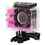 Camera Embarquée Sport Lcd Caisson Étanche Waterproof 12Mp HD 1080P Rose 64 Go YONIS