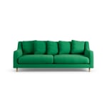 Habitat Swift Fabric 3 Seater Sofa - Emerald Green Ash Leg