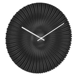 TFA Dostmann Horloge Murale Design Rokoko, 60.3031.01, analogique, Design Exclusif pour TFA, extravagante, Moderne, Horloge à Quartz, Noire Mate