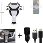 Car holder air vent mount for Nokia G400 5G cell phone mount