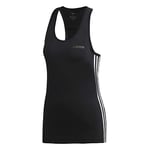 adidas Women's Design 2 Move 3-stripes Tanktop, Black, XS UK