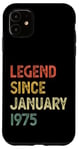 Coque pour iPhone 11 50 ans anniversaire légende depuis janvier 1975