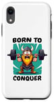 Coque pour iPhone XR Born to Conquer Viking Haltérophilie - Funny Fitness