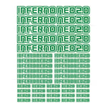 [FR] Sticker Adesivi Kyosho Inferno Neo 2.0 Trasparente Verde - Decal Rc