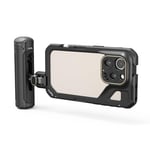 SMALLRIG Kit de Cage de Téléphone pour iPhone 15 Pro, Kit de Cage Vidéo Mobile avec Poignée à Dégagement Rapide sans Fil pour Enregistrement Vidéo/Youtube/Diffusion en Direct/Vlog - 4398