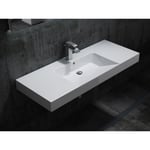 Lavabo mural en marbre coulé BS6036 - blanc -122 x 48 x 13,5 cm - Bernstein