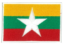 Patch patche écusson Myanmar Birmanie Burma 85 x 55 mm brodé thermocollant