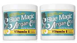 2 X Blue Magic Argan Oil & Vitamin-e Leave-in Conditioner 13.75 Oz / 390g