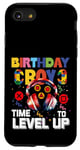 Coque pour iPhone SE (2020) / 7 / 8 Birthday Boy Time to Level Up Jeu vidéo Anniversaire Gamer Boys