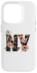 iPhone 14 Pro Cool Floral New York City Graphic Design, New York City Case