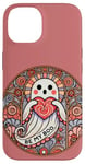 Coque pour iPhone 14 Be my Boo Illustration fantôme Saint-Valentin