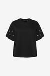 Vero Moda Curve - Topp vmcDora 2/4 Top Jrs GA Cur - Svart