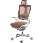 Fauteuil de bureau merryfair Wau 2, chaise pitovante, rembourrage / filet, ergonomique marron/orange - orange